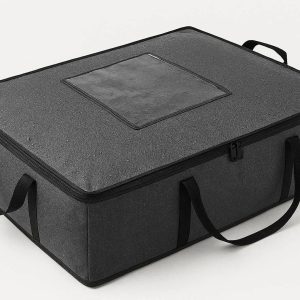 Oxford Fabric Underbed Storage Bag Heavy Duty Waterproof Clothes Pouch with Three Handles