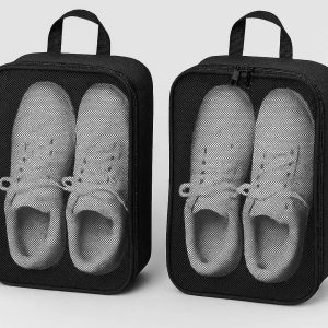 Mesh Travel Shoe Bags Large Waterproof Footwear Organizer Pouch with Sturdy Zipper Closure