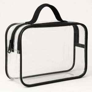 Clear Plastic Cosmetic Bag Approved Toiletry Pouch Airport Stadium Security Confirmed Tote Bags
