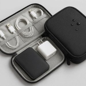 Travel Electronics Organizer Case Waterproof Cable Storage Bag for Hard Drive Charger Cord