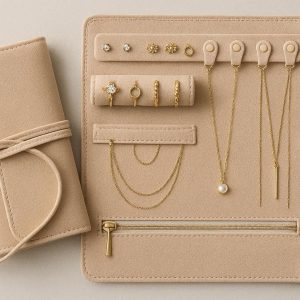 Jewelry Organizer Roll Folding Travel Storage Case Pouch for Necklaces Earrings Rings